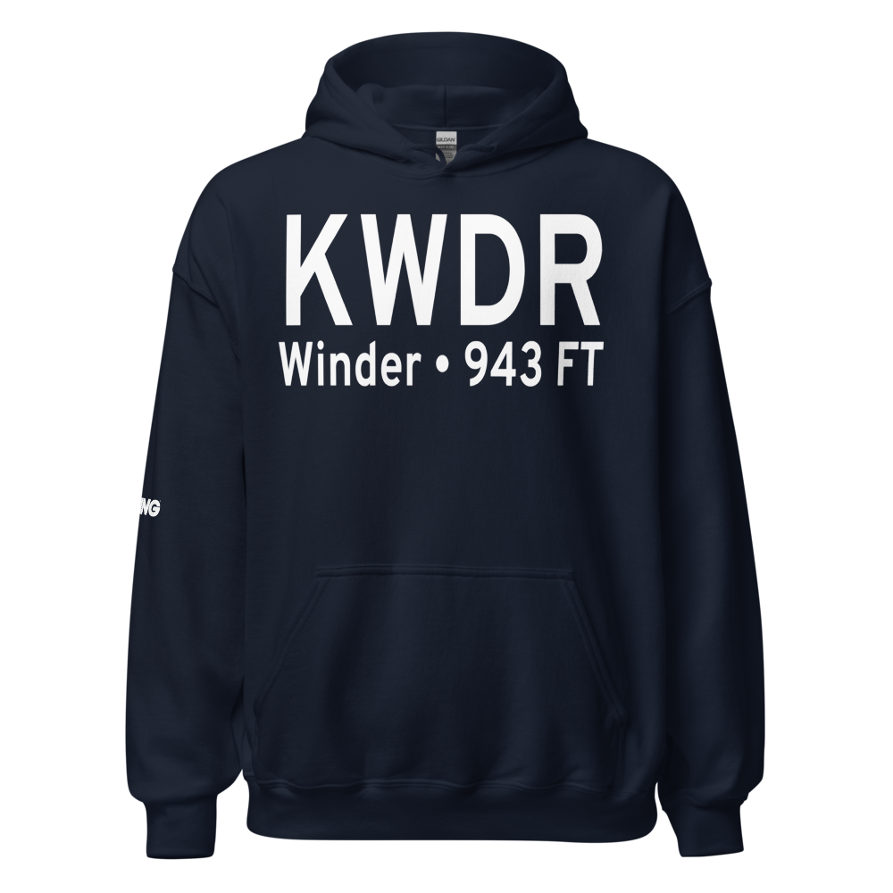Barrow County Airport (KWDR) ICAO Hoodie Sweatshirt 