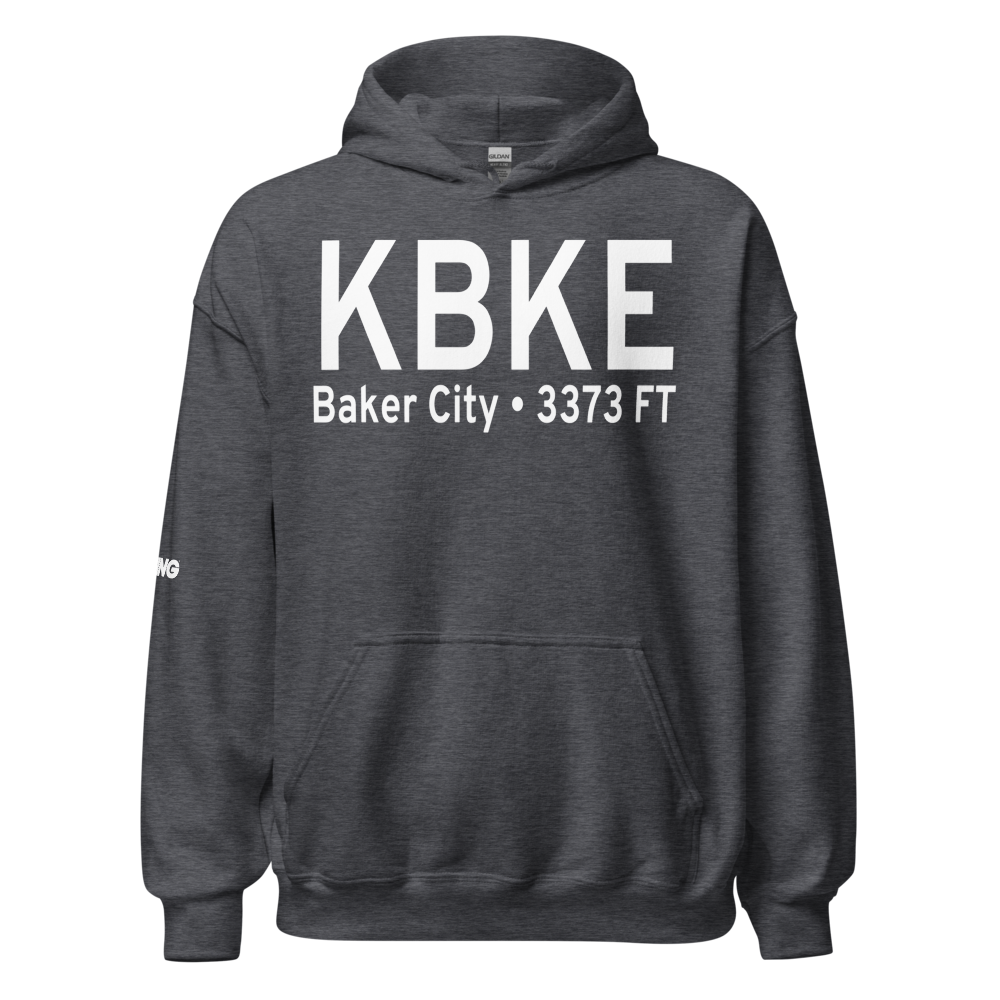 Baker City Municipal Airport (KBKE) ICAO Hoodie Sweatshirt 