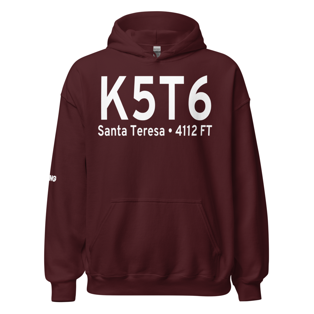 Doña Ana County International Jetport (K5T6) ICAO Hoodie Sweatshirt 