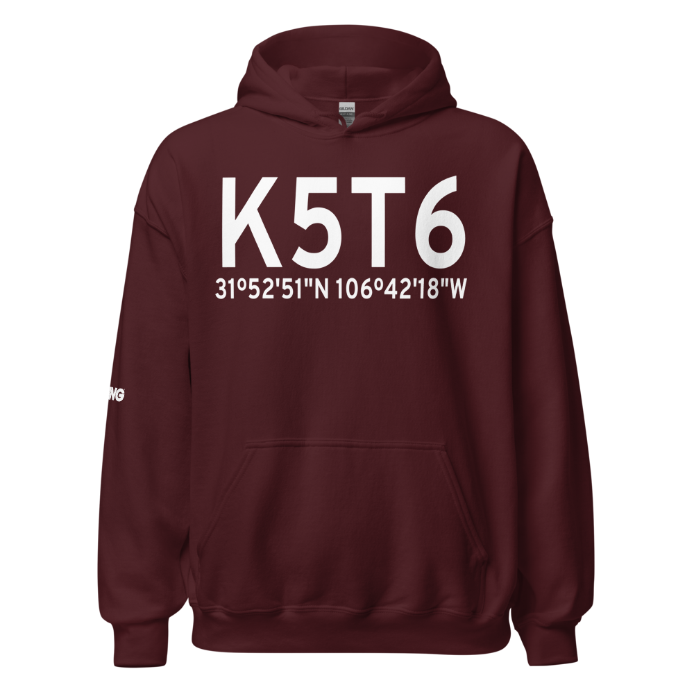 Doña Ana County International Jetport (K5T6) ICAO Hoodie Sweatshirt 