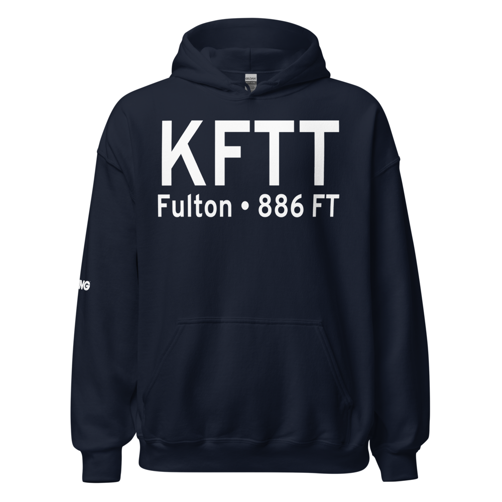 Elton Hensley Memorial Airport (KFTT) ICAO Hoodie Sweatshirt 