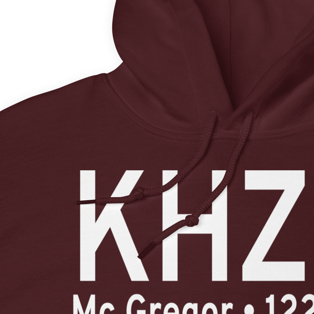Isedor Iverson Airport (KHZX) ICAO Hoodie Sweatshirt 