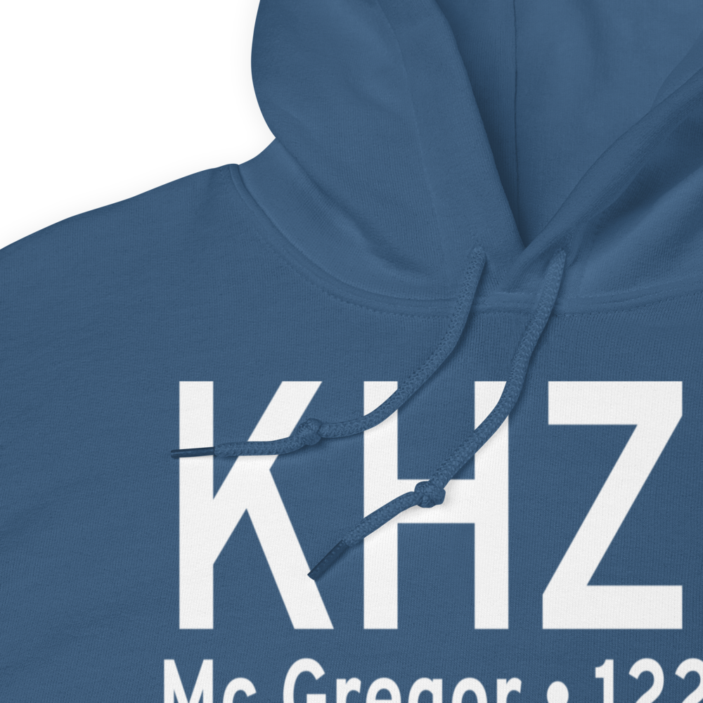 Isedor Iverson Airport (KHZX) ICAO Hoodie Sweatshirt 