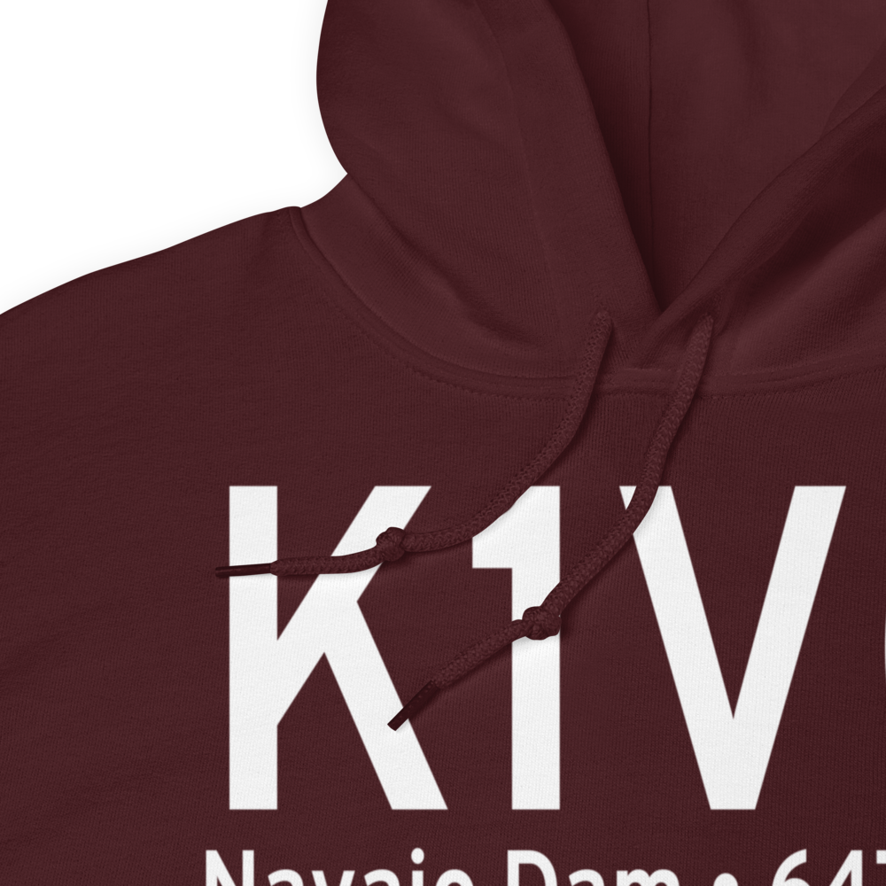 Navajo Lake Airport (K1V0) ICAO Hoodie Sweatshirt 