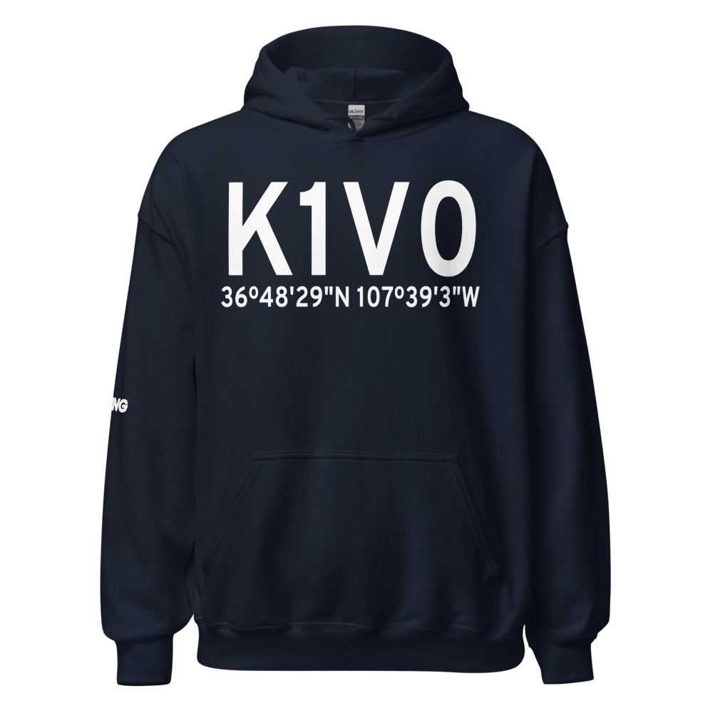 Navajo Lake Airport (K1V0) ICAO Hoodie Sweatshirt 