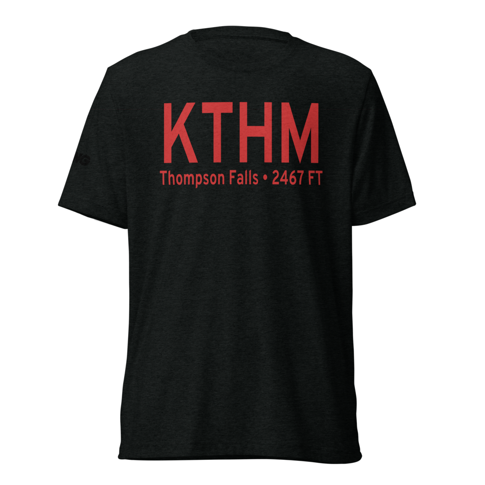 Thompson Falls Airport (KTHM) ICAO Tri-blend T-Shirt 