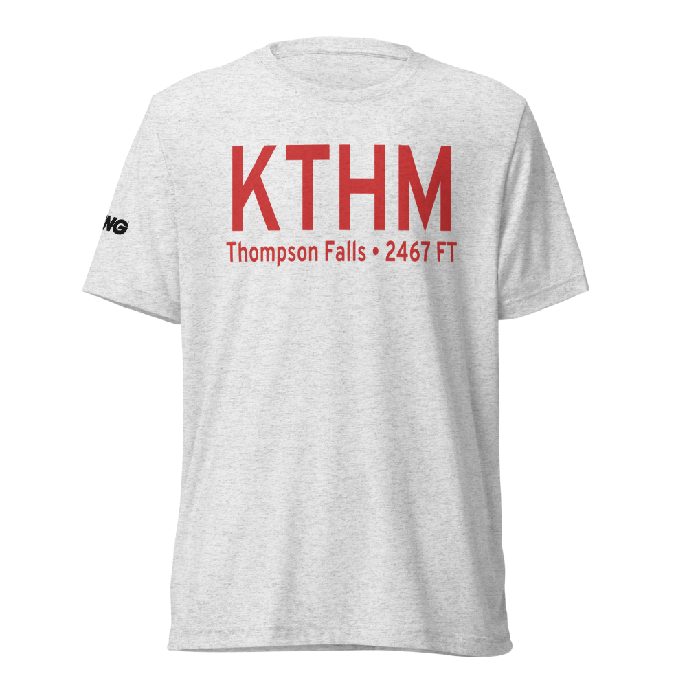 Thompson Falls Airport (KTHM) ICAO Tri-blend T-Shirt 
