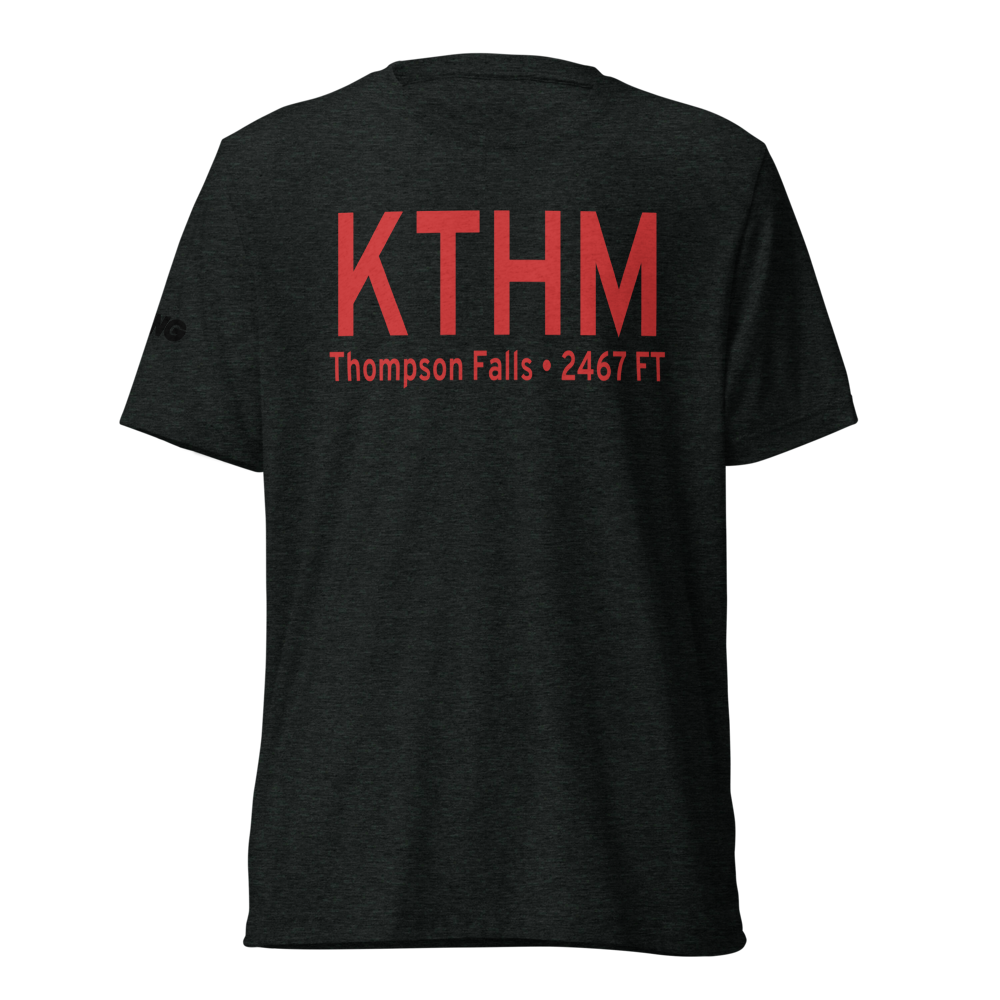 Thompson Falls Airport (KTHM) ICAO Tri-blend T-Shirt 