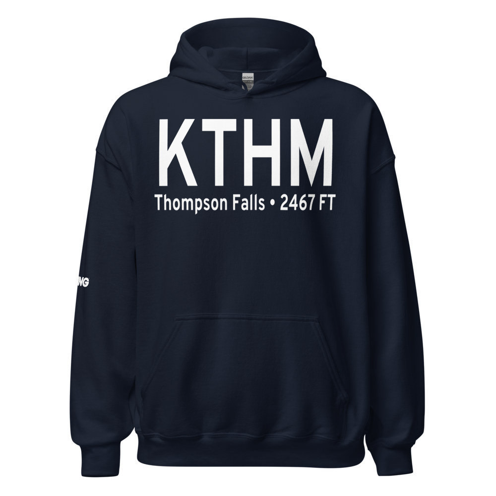 Thompson Falls Airport (KTHM) ICAO Hoodie Sweatshirt 