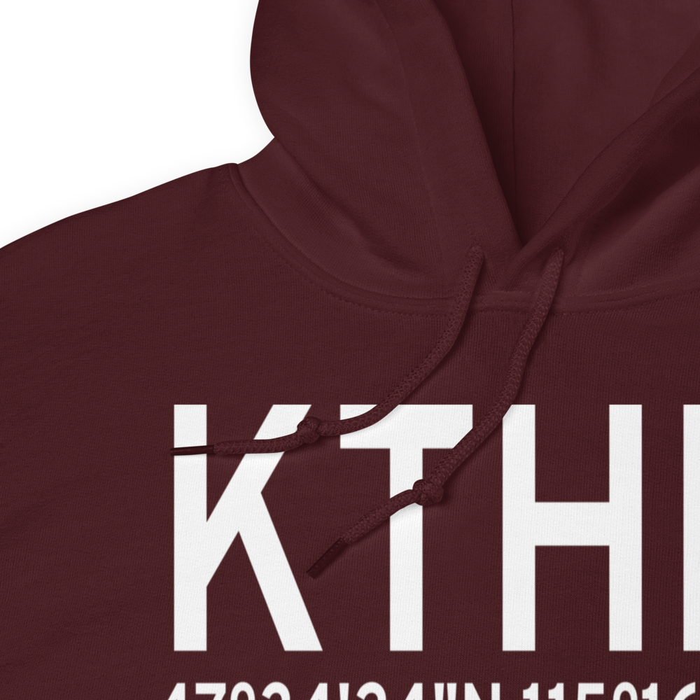 Thompson Falls Airport (KTHM) ICAO Hoodie Sweatshirt 