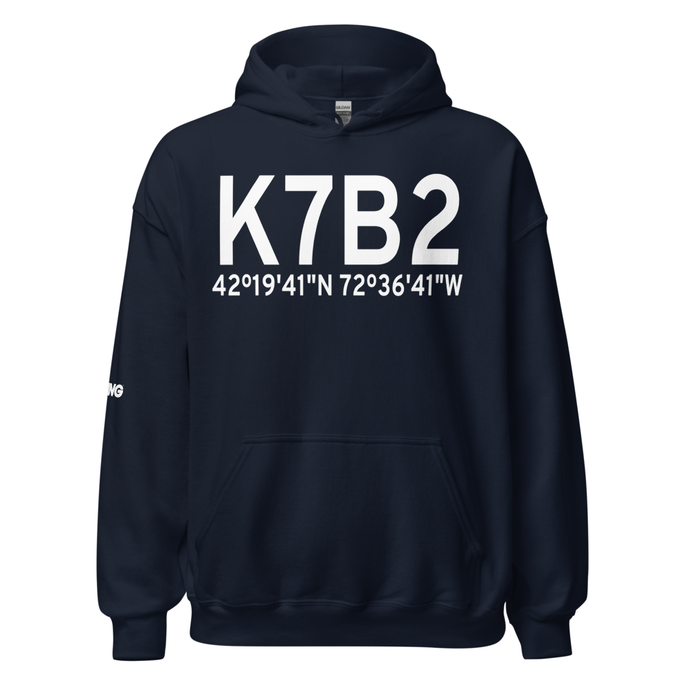 Northampton Airport (K7B2) ICAO Hoodie Sweatshirt 
