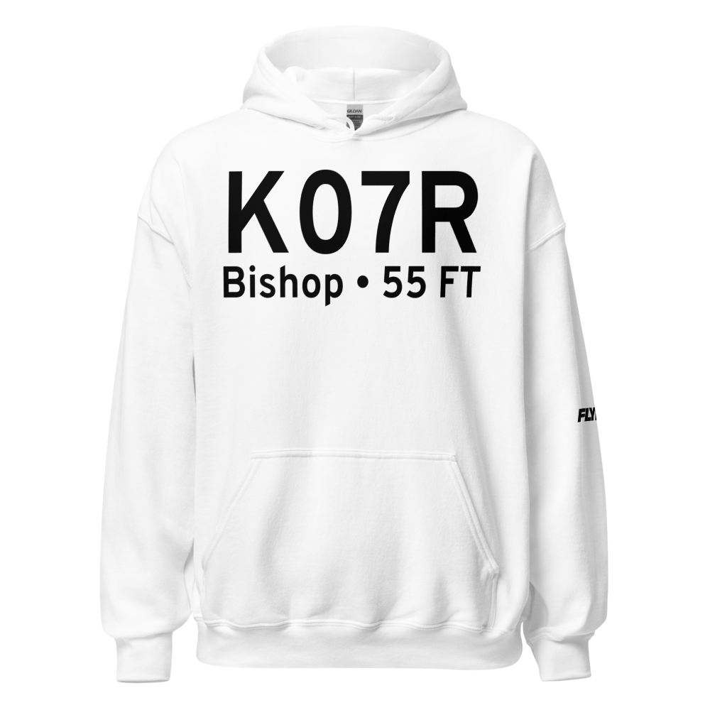 Bishop Municipal Airport (K07R) ICAO Hoodie Sweatshirt 