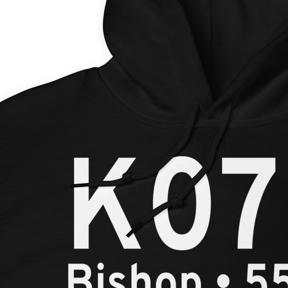 Bishop Municipal Airport (K07R) ICAO Hoodie Sweatshirt 