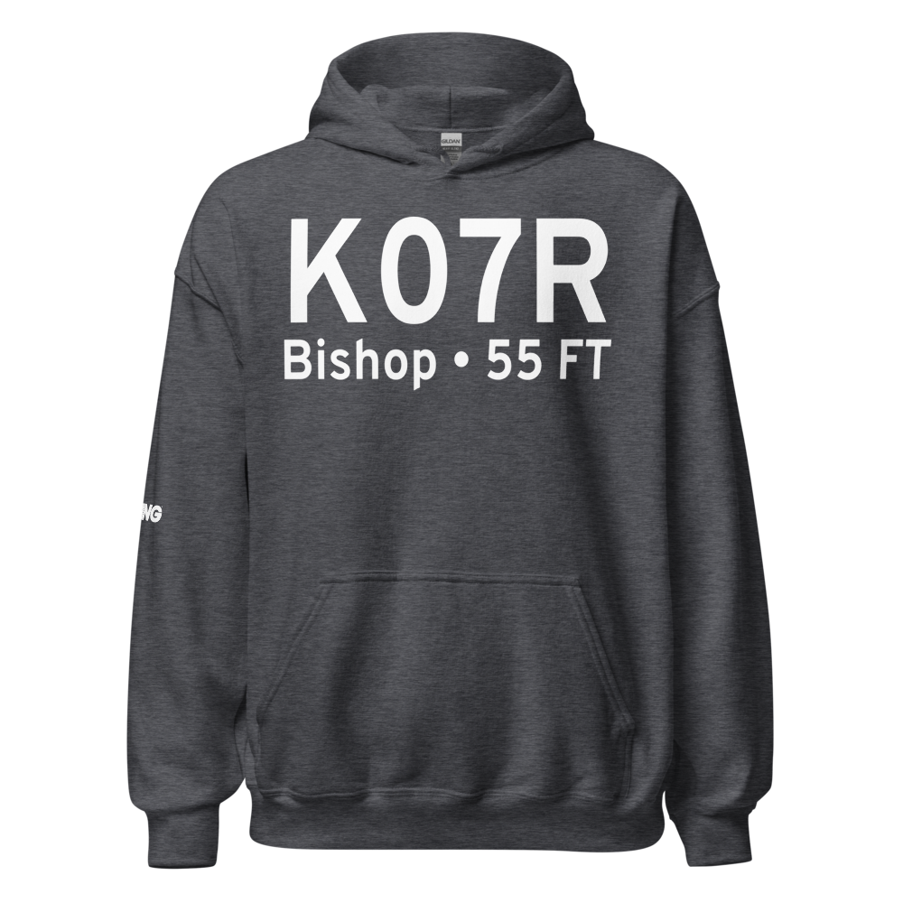 Bishop Municipal Airport (K07R) ICAO Hoodie Sweatshirt 