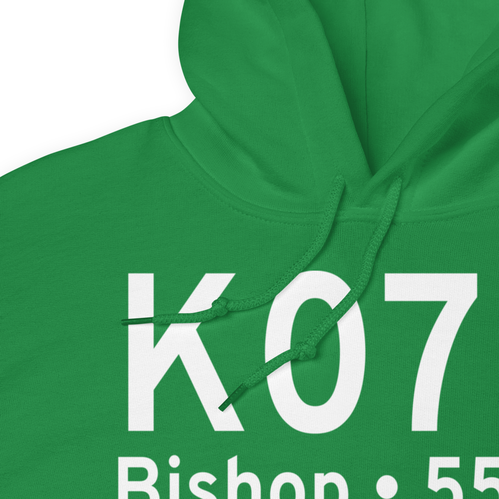 Bishop Municipal Airport (K07R) ICAO Hoodie Sweatshirt 