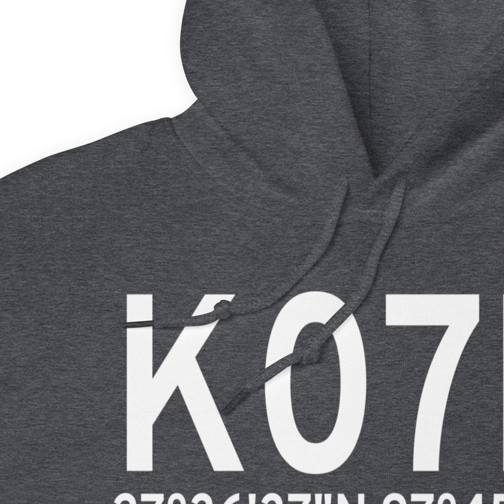 Bishop Municipal Airport (K07R) ICAO Hoodie Sweatshirt 