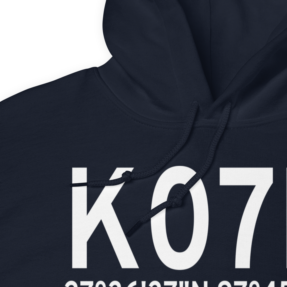 Bishop Municipal Airport (K07R) ICAO Hoodie Sweatshirt 
