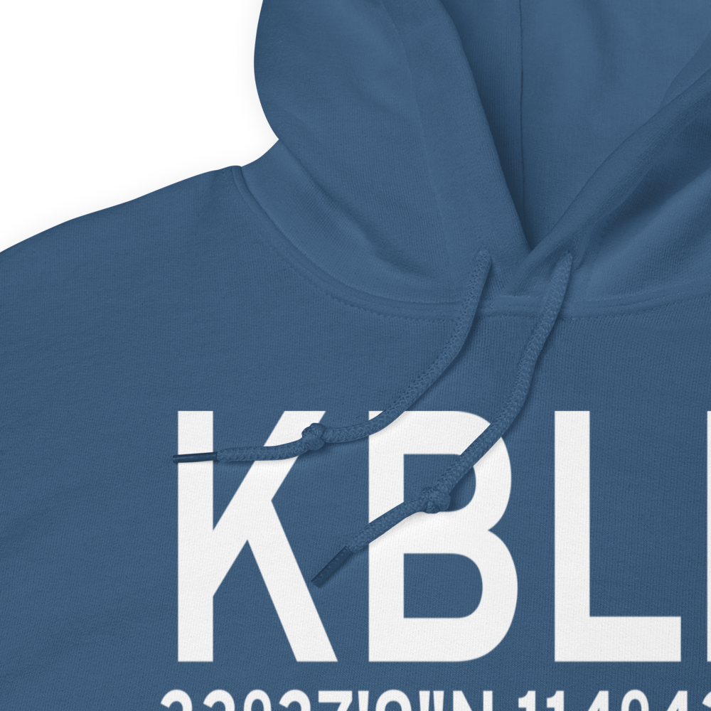 Blythe Airport (KBLH) ICAO Hoodie Sweatshirt 