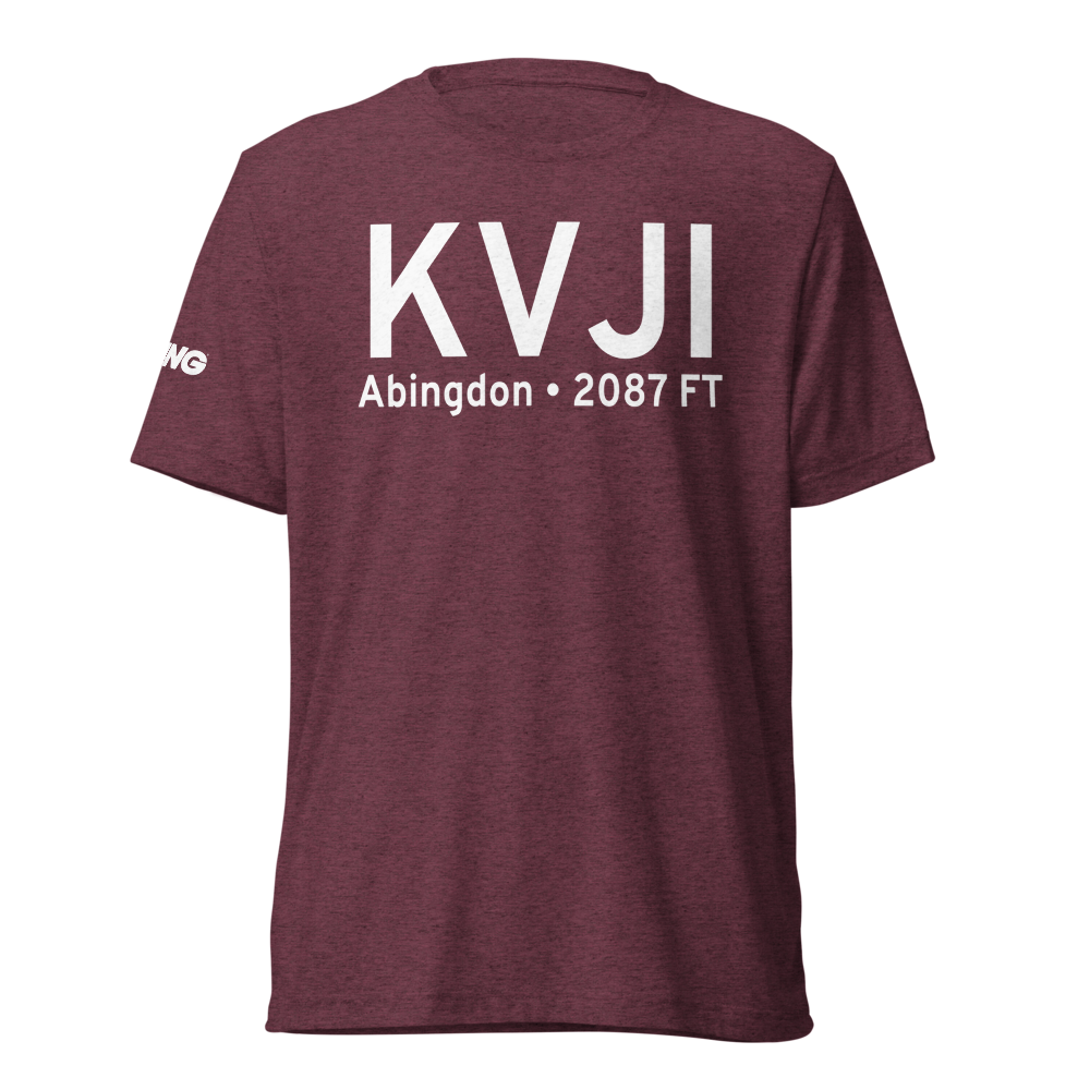 Virginia Highlands Airport (KVJI) ICAO Tri-blend T-Shirt 