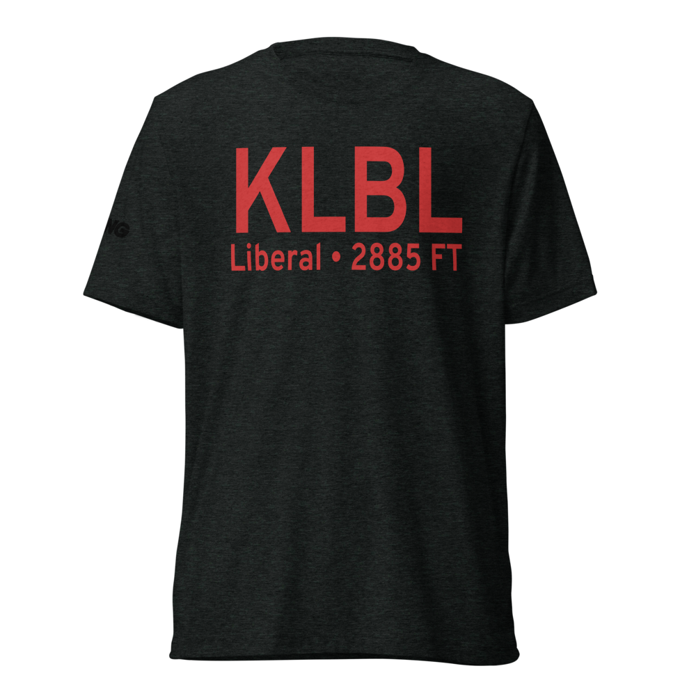 Liberal Mid-America Regional Airport (KLBL) ICAO Tri-blend T-Shirt 