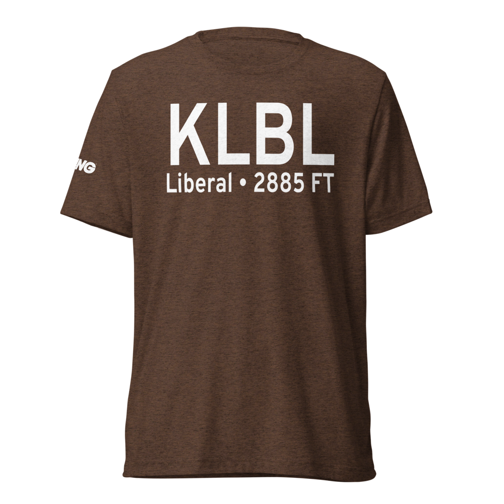 Liberal Mid-America Regional Airport (KLBL) ICAO Tri-blend T-Shirt 
