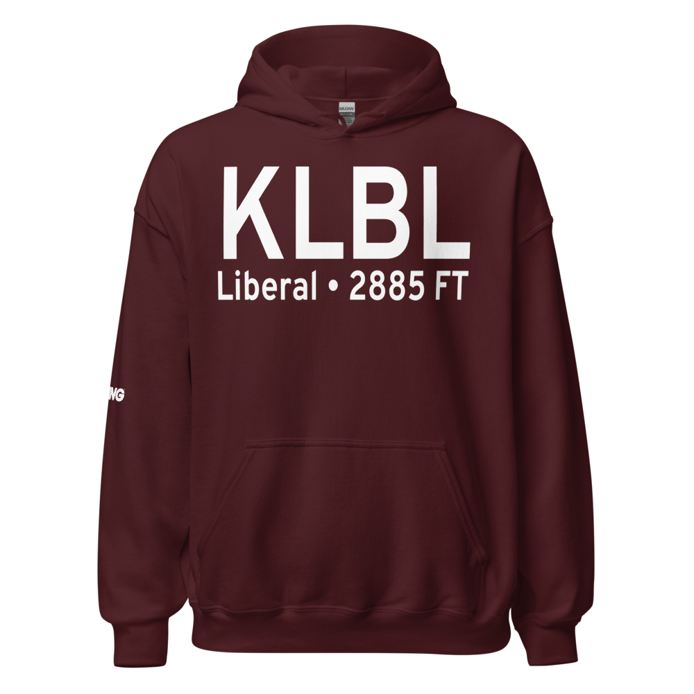 Liberal Mid-America Regional Airport (KLBL) ICAO Hoodie Sweatshirt 