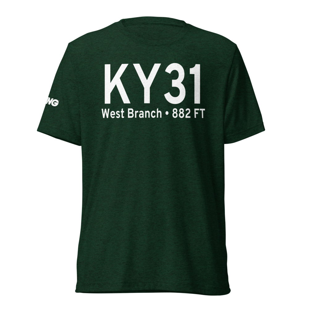 West Branch Community Airport (KY31) ICAO Tri-blend T-Shirt 