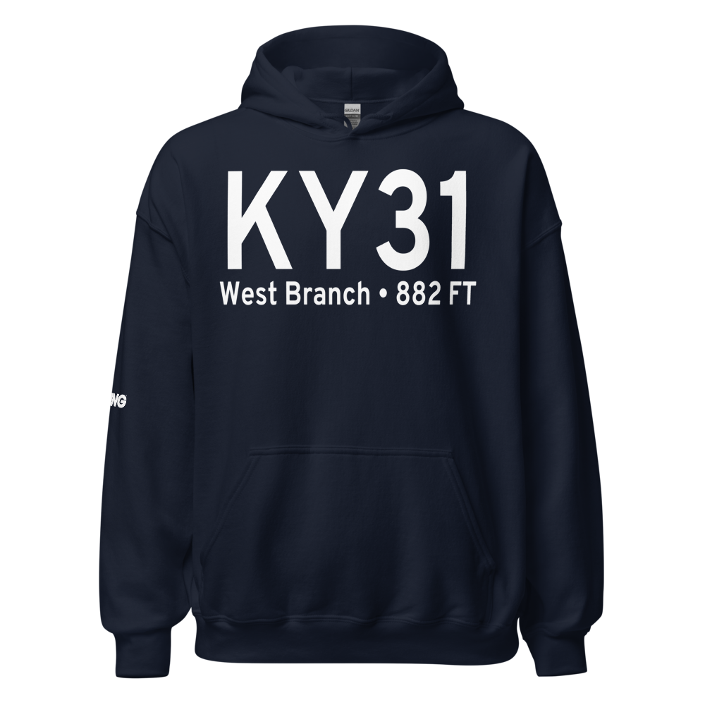 West Branch Community Airport (KY31) ICAO Hoodie Sweatshirt 