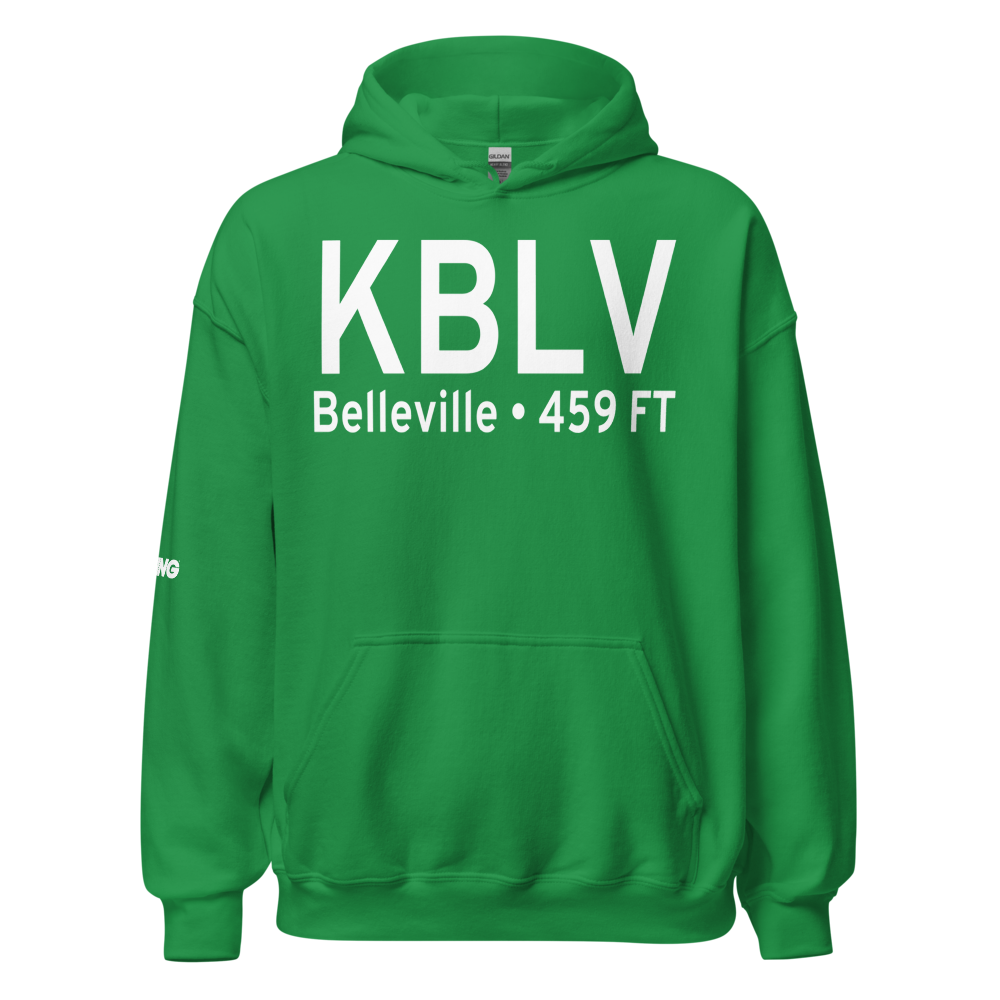 Scott AFB/Midamerica Airport (KBLV) ICAO Hoodie Sweatshirt 
