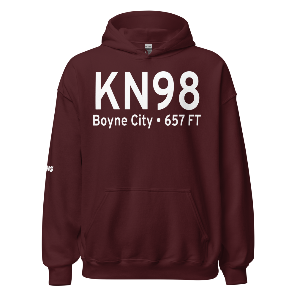 Boyne City Municipal Airport (KN98) ICAO Hoodie Sweatshirt 