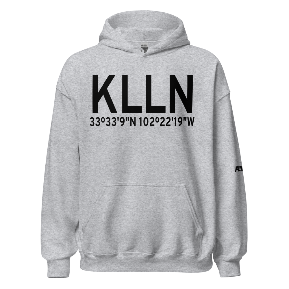 Levelland Municipal Airport (KLLN) ICAO Hoodie Sweatshirt 