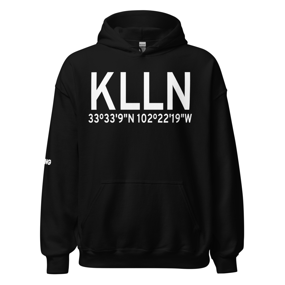 Levelland Municipal Airport (KLLN) ICAO Hoodie Sweatshirt 