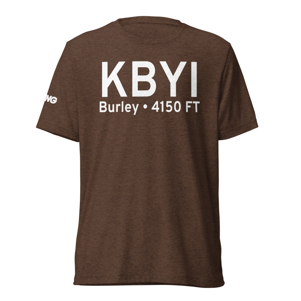 Burley Municipal Airport (KBYI) ICAO Tri-blend T-Shirt 
