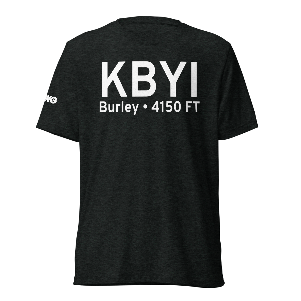 Burley Municipal Airport (KBYI) ICAO Tri-blend T-Shirt 