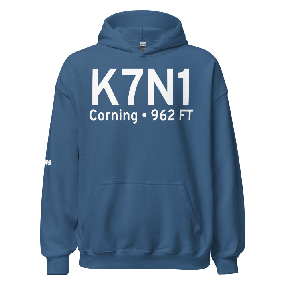 Corning Painted Post Airport (K7N1) ICAO Hoodie Sweatshirt 