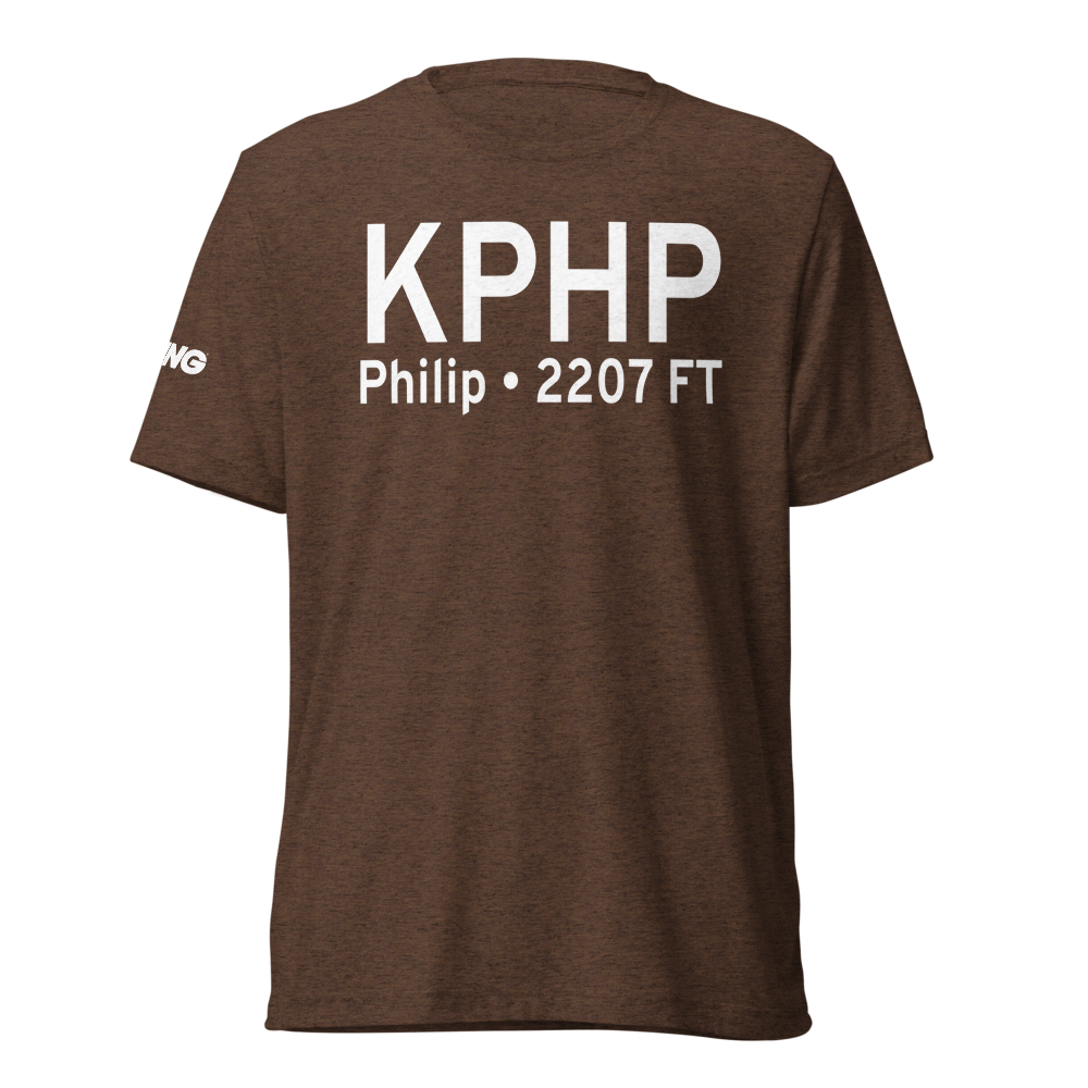 Philip Airport (KPHP) ICAO Tri-blend T-Shirt 