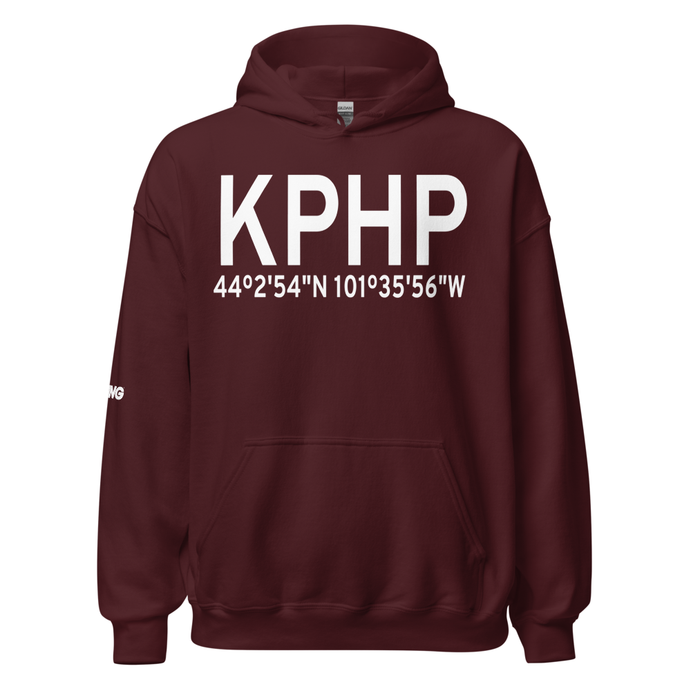 Philip Airport (KPHP) ICAO Hoodie Sweatshirt 