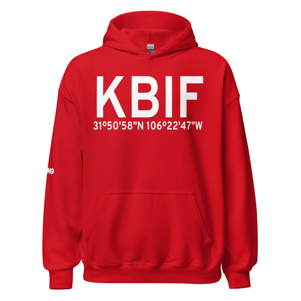 Biggs Army Air Field (Fort Bliss) (KBIF) ICAO Hoodie Sweatshirt 