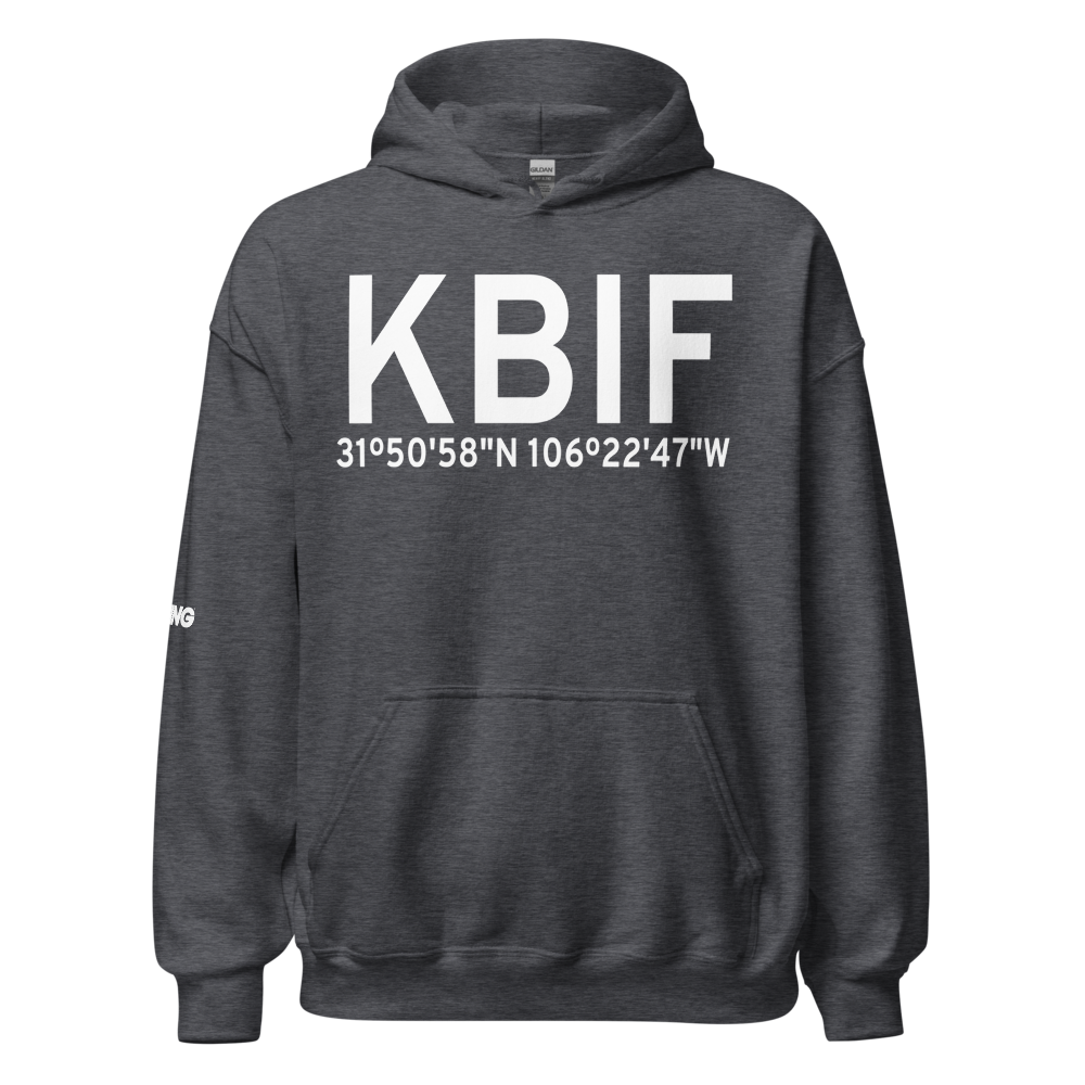 Biggs Army Air Field (Fort Bliss) (KBIF) ICAO Hoodie Sweatshirt 