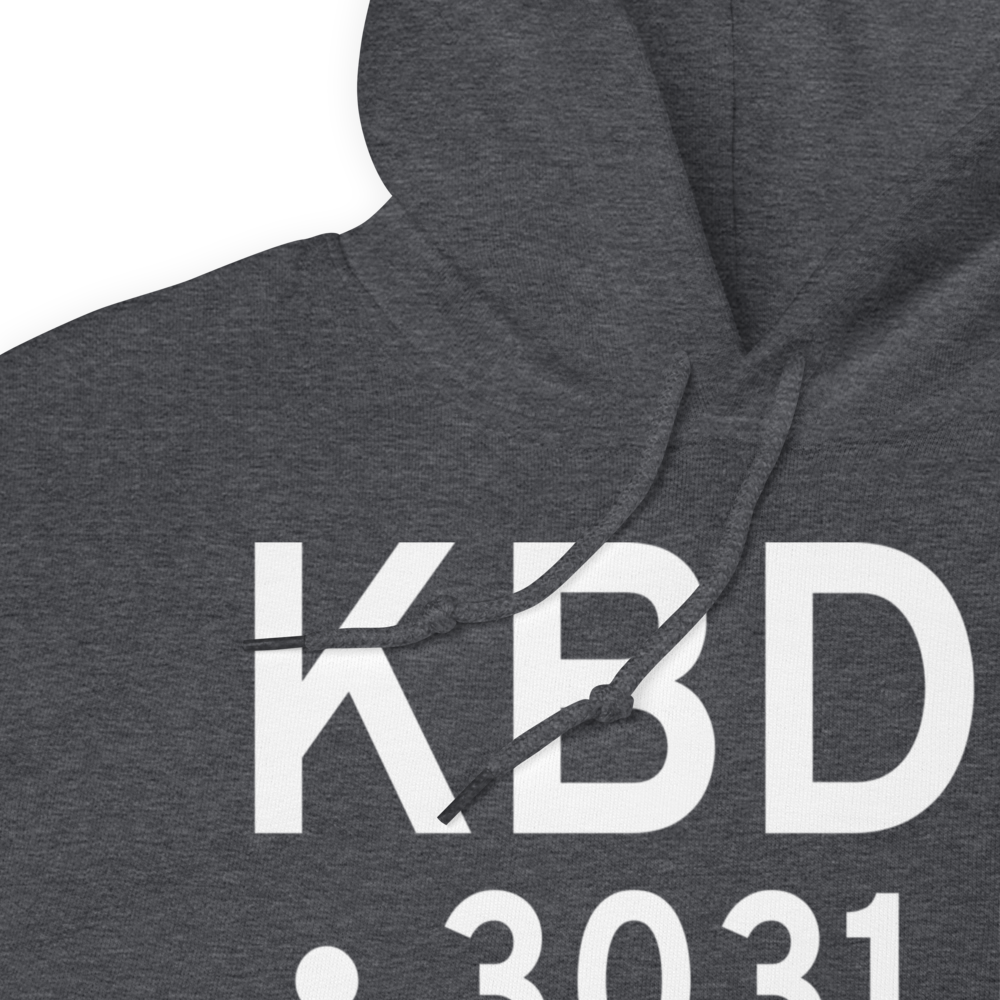 Broadus Airport (KBDX) ICAO Hoodie Sweatshirt 