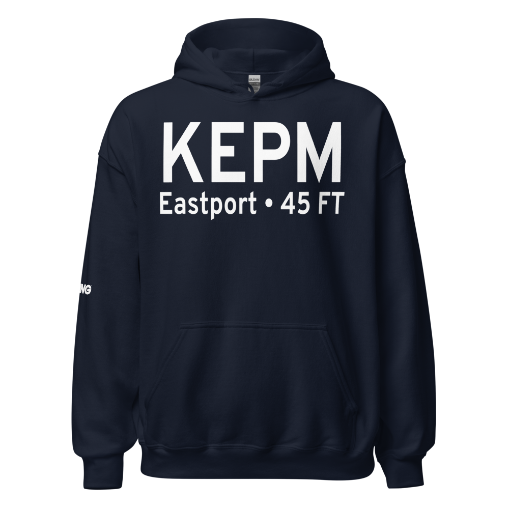 Eastport Municipal Airport (KEPM) ICAO Hoodie Sweatshirt 