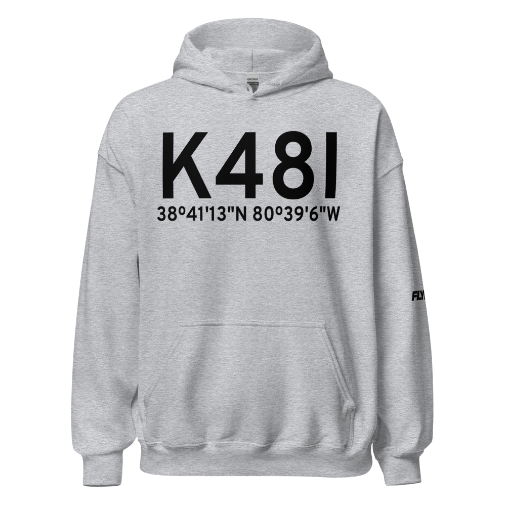 Braxton County Airport (K48I) ICAO Hoodie Sweatshirt 