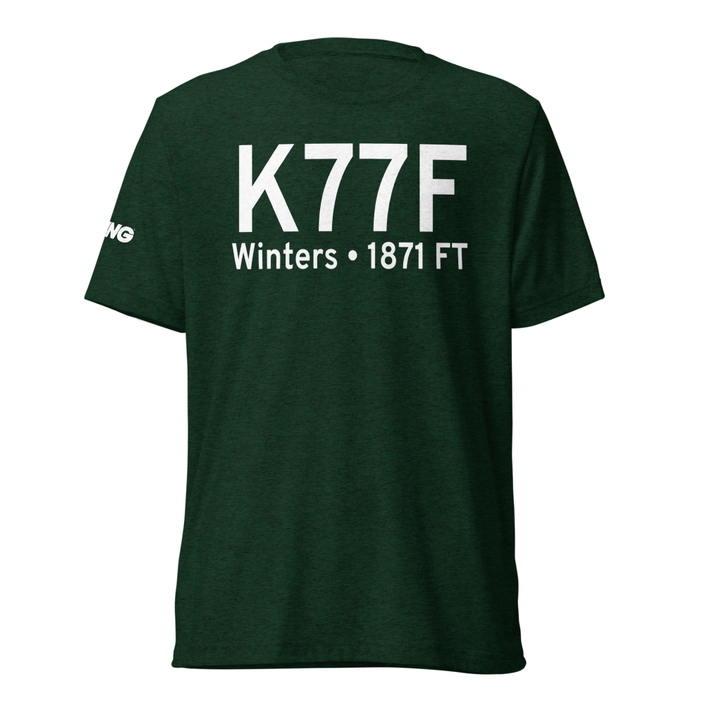 Winters Municipal Airport (K77F) ICAO Tri-blend T-Shirt 