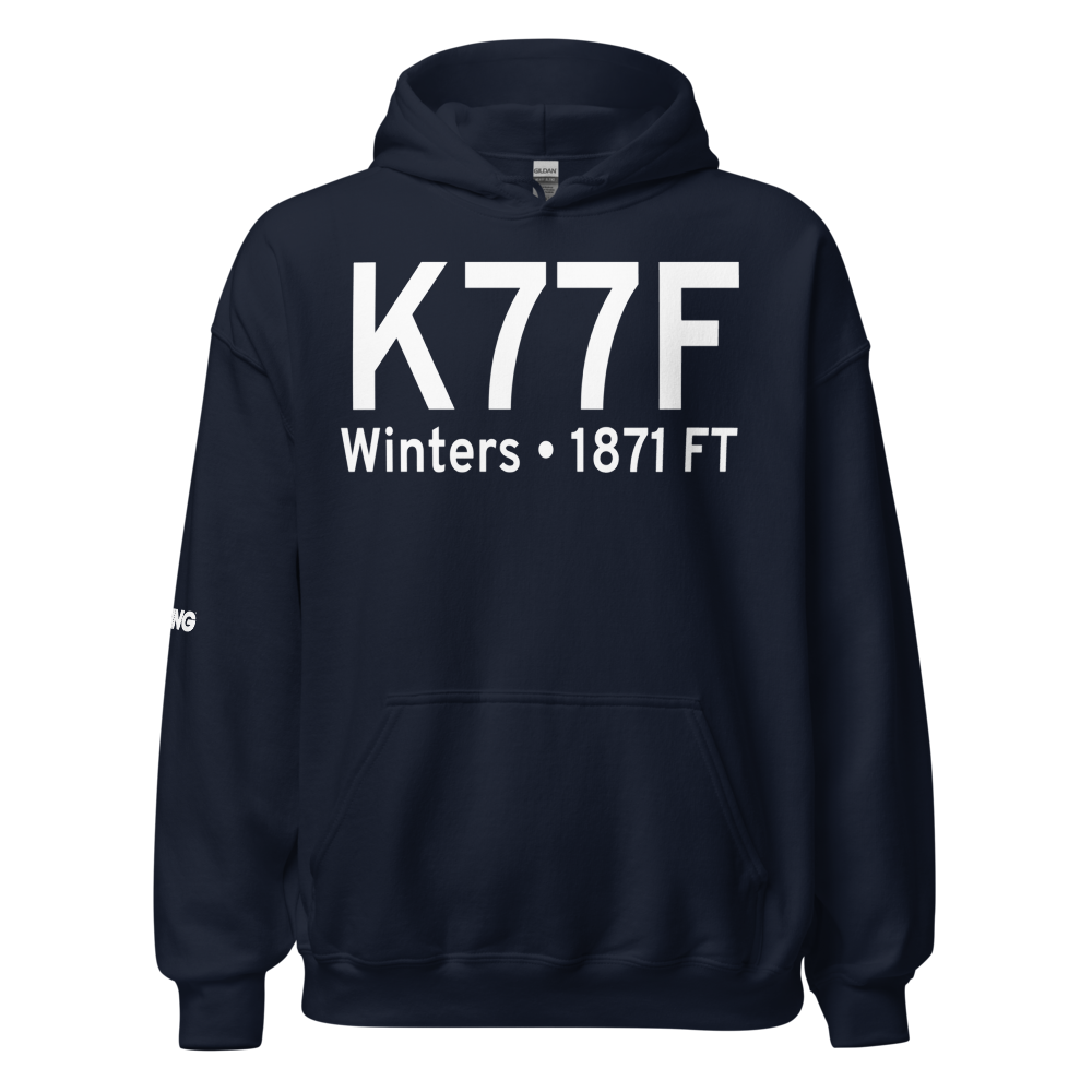 Winters Municipal Airport (K77F) ICAO Hoodie Sweatshirt 