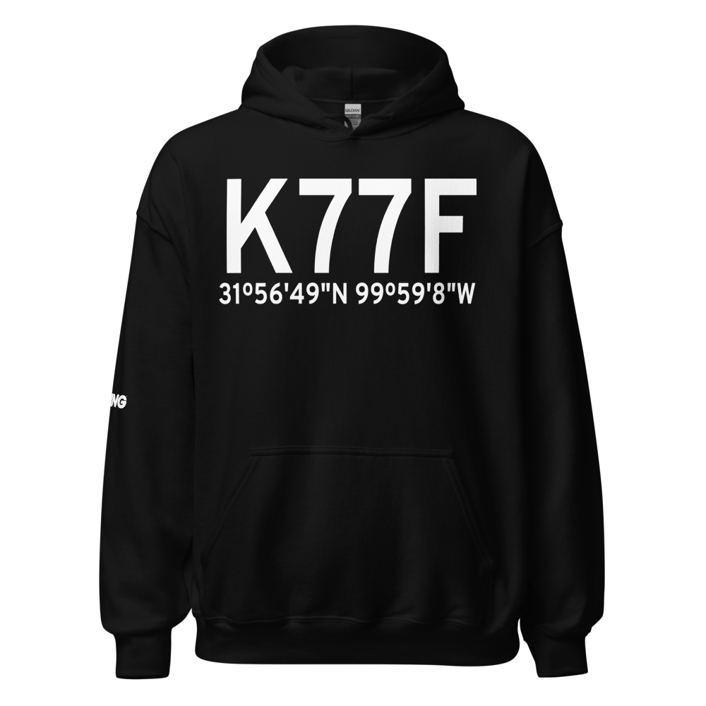 Winters Municipal Airport (K77F) ICAO Hoodie Sweatshirt 