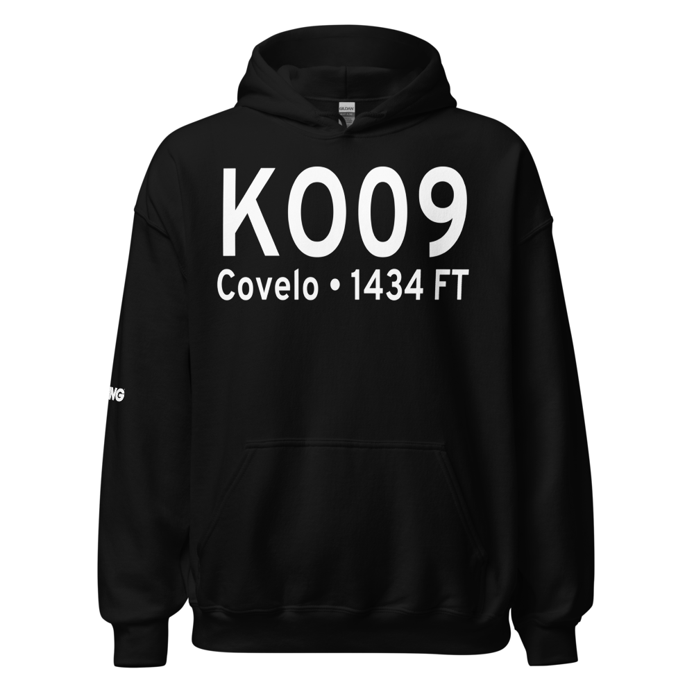 Round Valley Airport (KO09) ICAO Hoodie Sweatshirt 