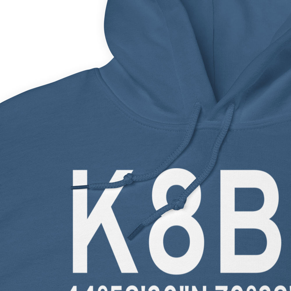 Steven A. Bean Municipal Airport (K8B0) ICAO Hoodie Sweatshirt 
