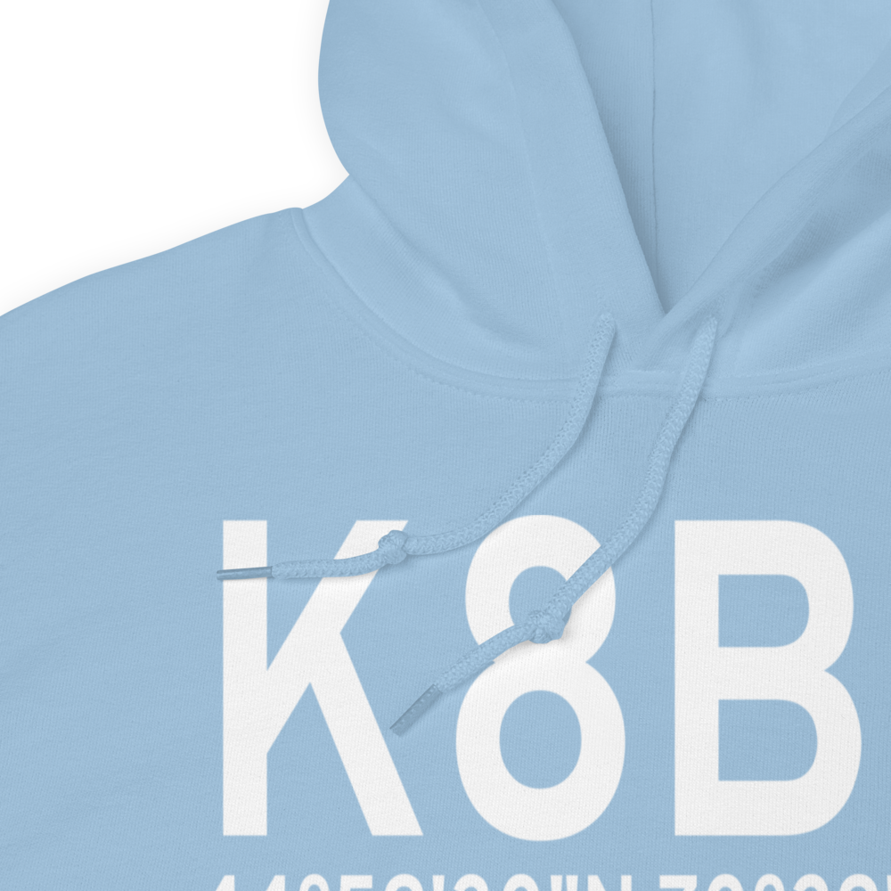 Steven A. Bean Municipal Airport (K8B0) ICAO Hoodie Sweatshirt 