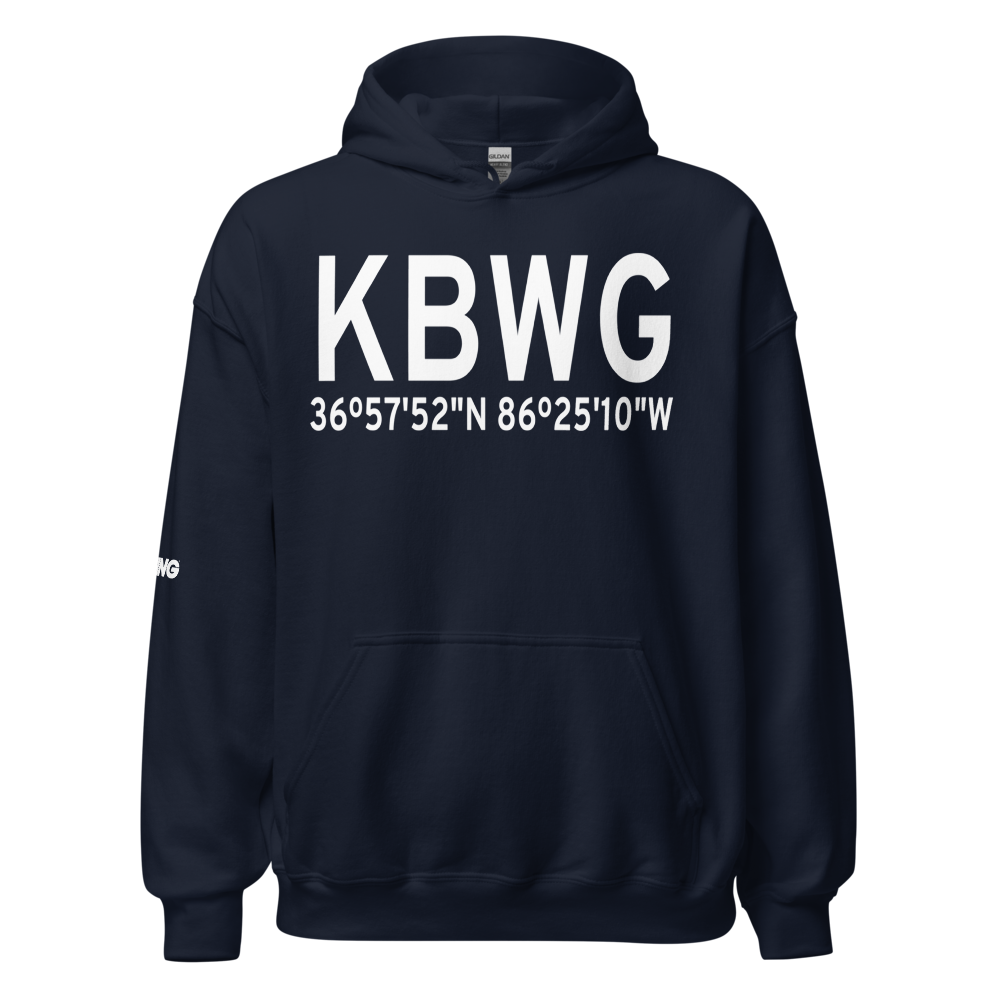 Bowling Green Warren County Regional Airport (KBWG) ICAO Hoodie Sweatshirt 