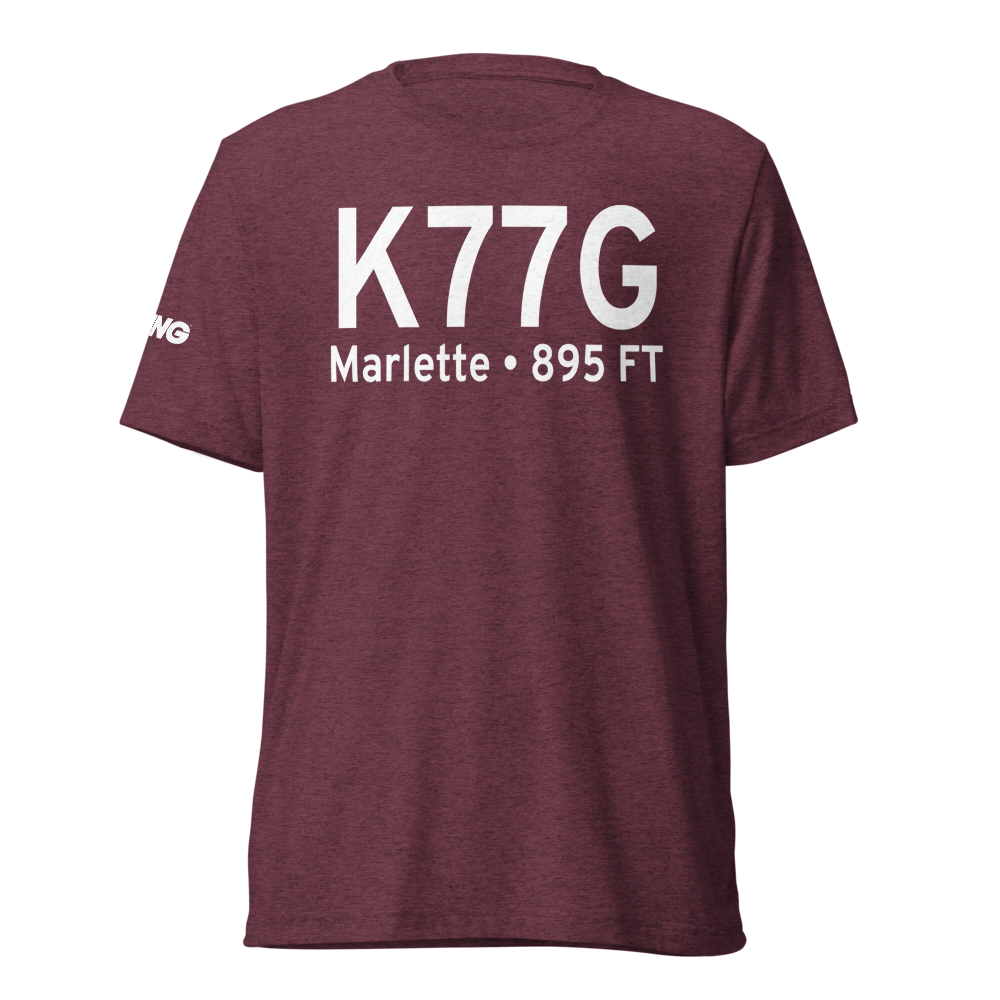 Marlette Township Airport (K77G) ICAO Tri-blend T-Shirt 